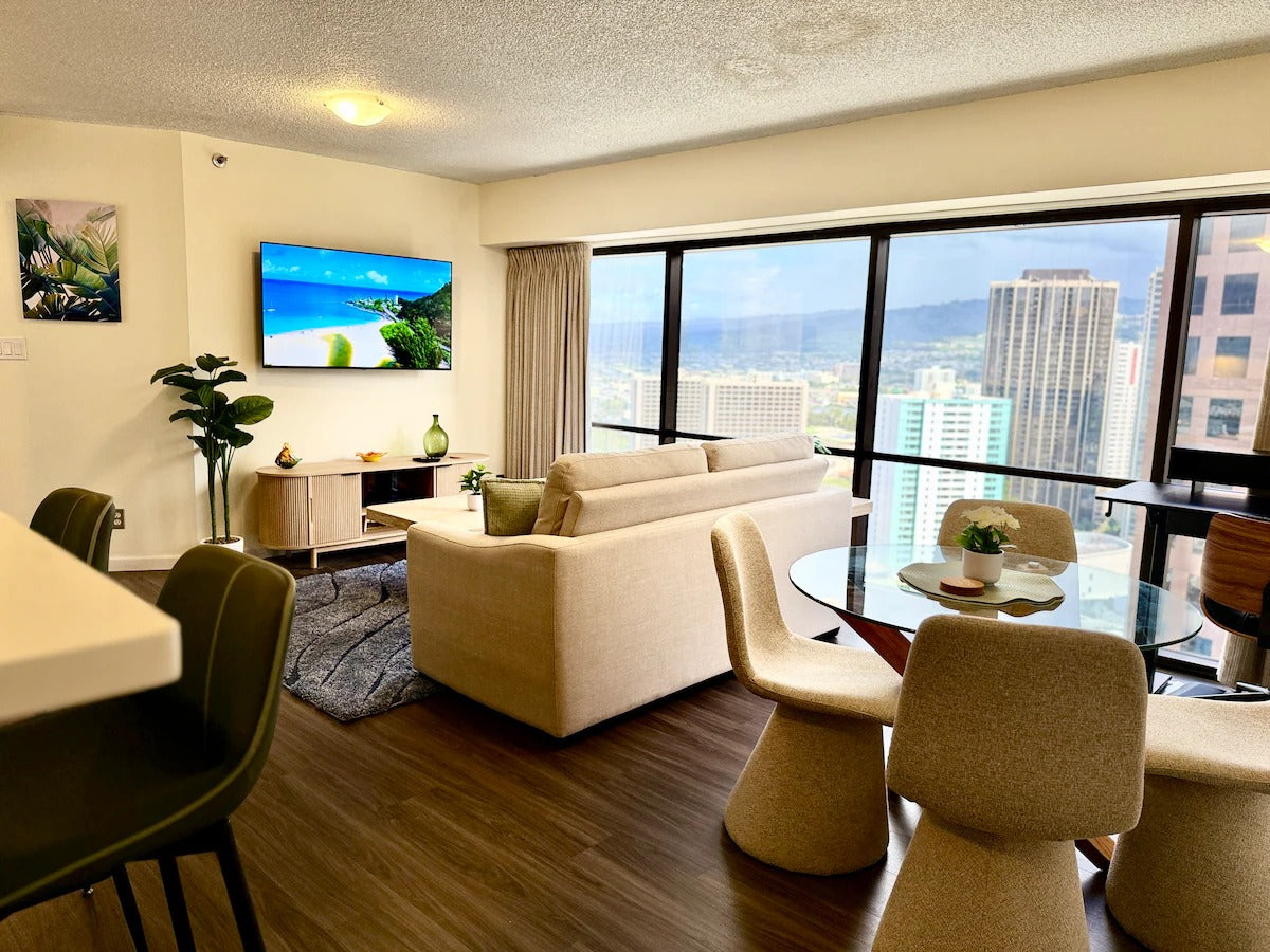 Honolulu Ocean/Mountain View Stay-Parking/Laundry